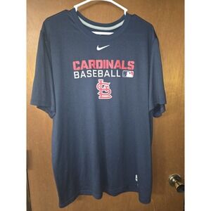 Nike St. Louis Cardinals MLB Dri-Fit Authentic Collection Navy XL Shirt